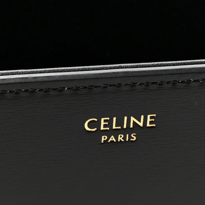 Celine Shiny Calfskin Triomphe Chain Box Bag Black 7 of 11