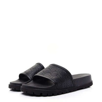 Gucci Guccissima Mens Lug Sole Slide Sandals 7 Black 4 of 8