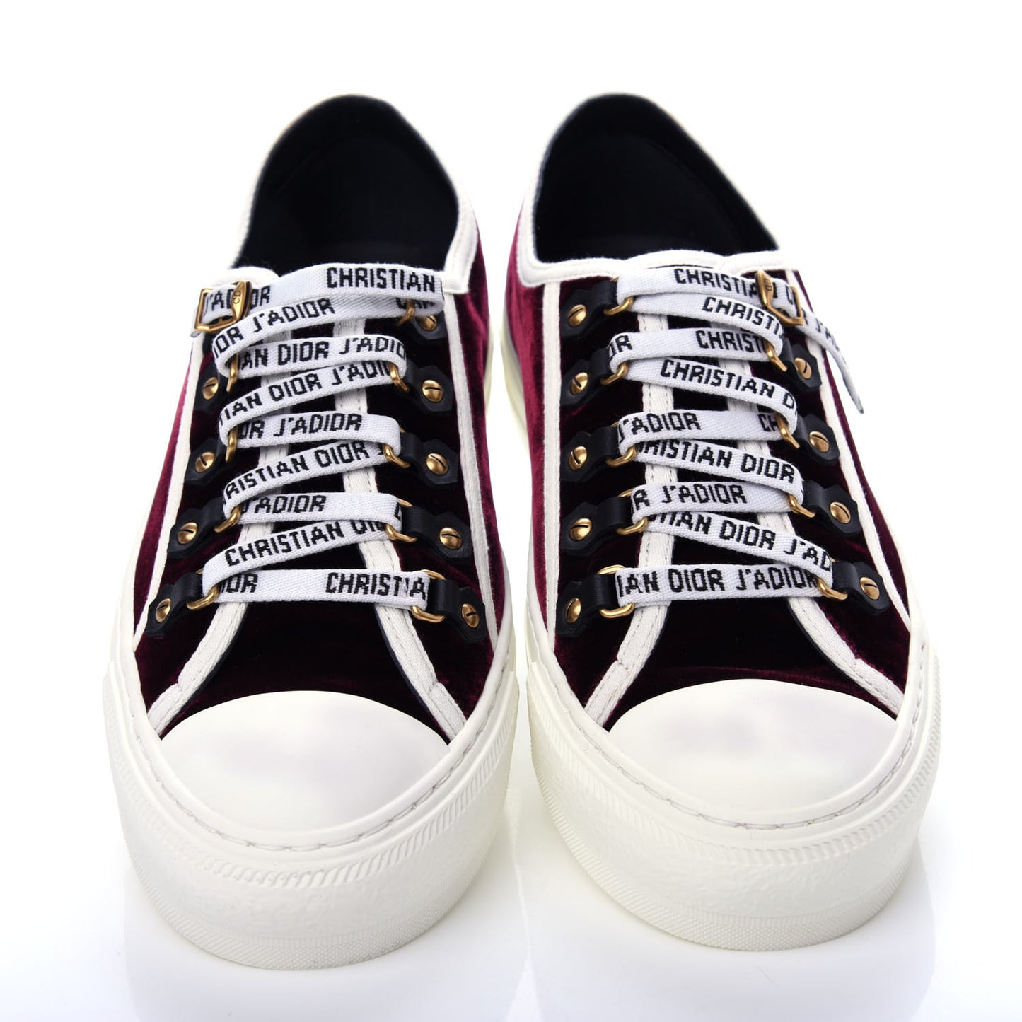 Velvet Walk'N'Dior Low Top Sneakers 38 Deep Amaranth