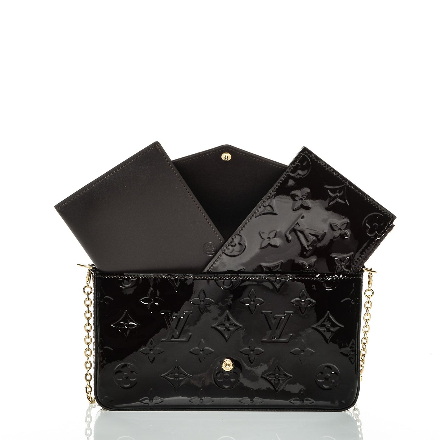 Vernis Pochette Felicie Chain Wallet Amarante