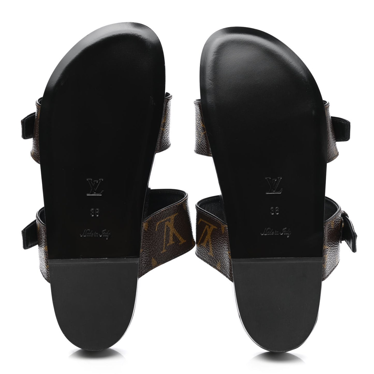 Monogram Bom Dia Mule Sandals 36 Black