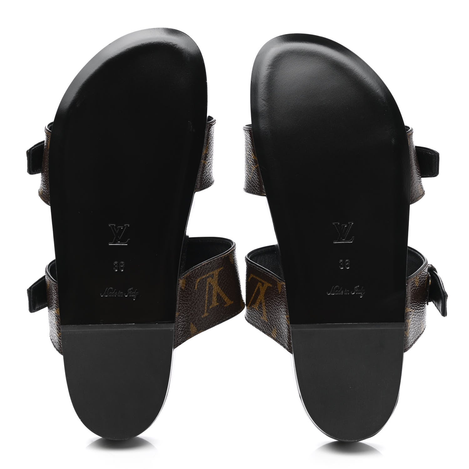 Louis Vuitton Monogram Bom Dia Mule Sandals 36 Black 5 of 8