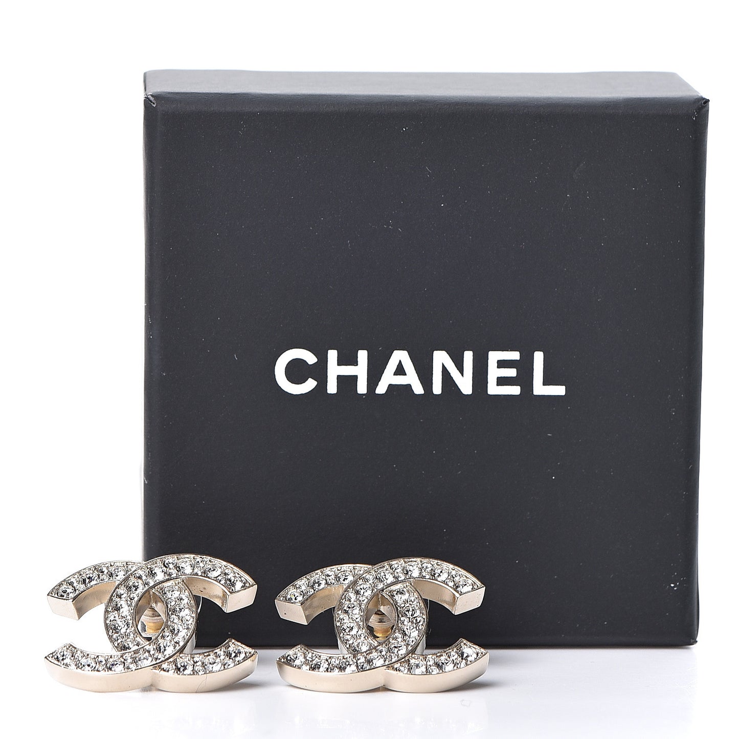 Crystal CC Earrings Gold