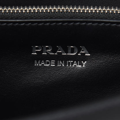 Prada City Calfskin Orchid Print Studded Elektra Shoulder Bag Fuoco Black 6 of 9