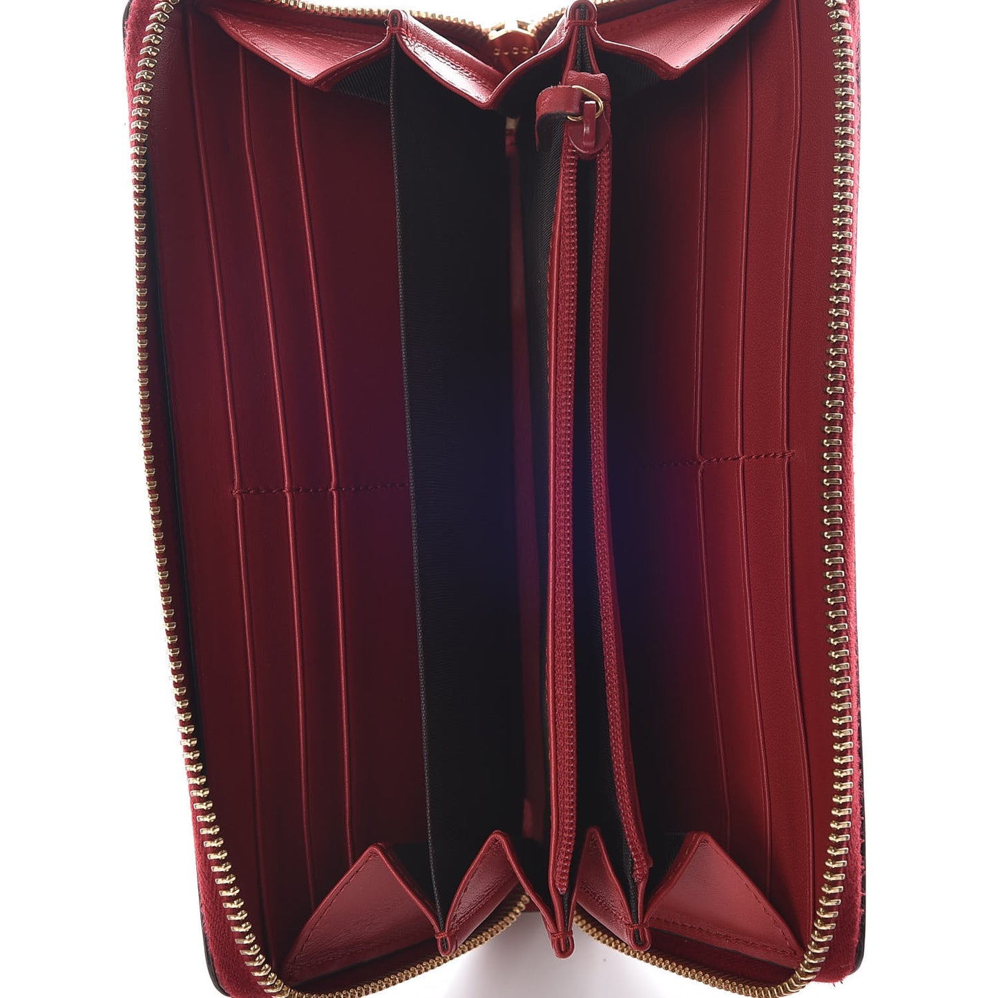 Calfskin Sylvie Zip Around Wallet Hibiscus Red