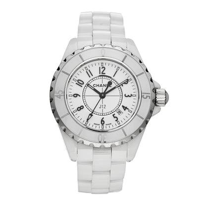 Chanel Stainless Steel Ceramic 33mm J12 Quartz Watch White 1 of 4