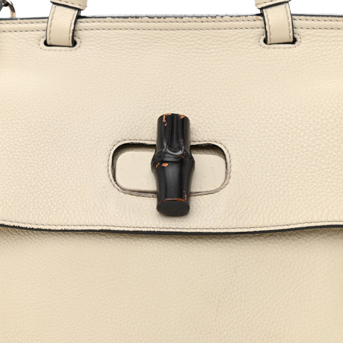 Cellarius Calfskin Medium Bamboo Daily Top Handle Bag Mystic White