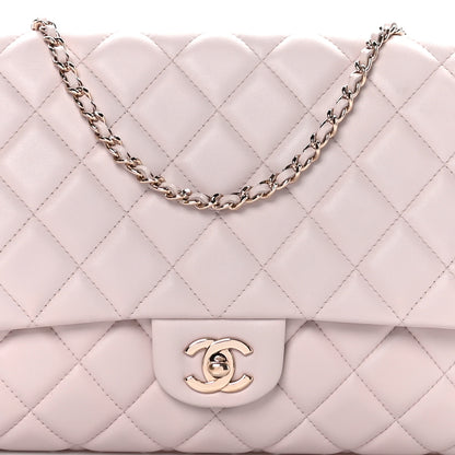 Chanel Lambskin Quilted Clutch with Chain Flap Light Pink 8 of 11