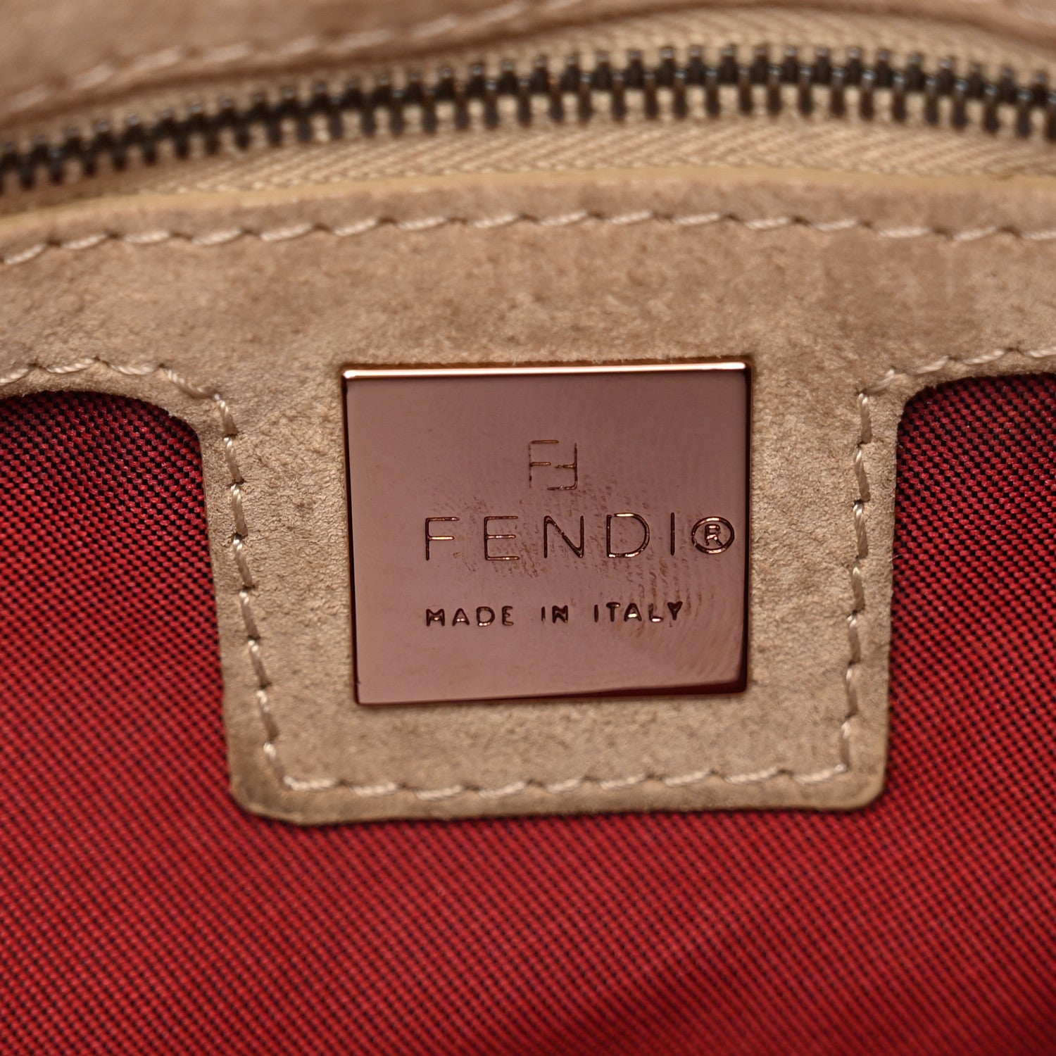 Fendi Suede Mama Baguette Beige 6 of 10