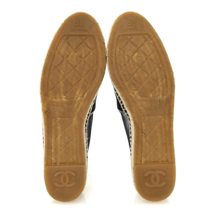 Chanel Mesh Grosgrain CC Espadrilles 38 Black 6 of 10