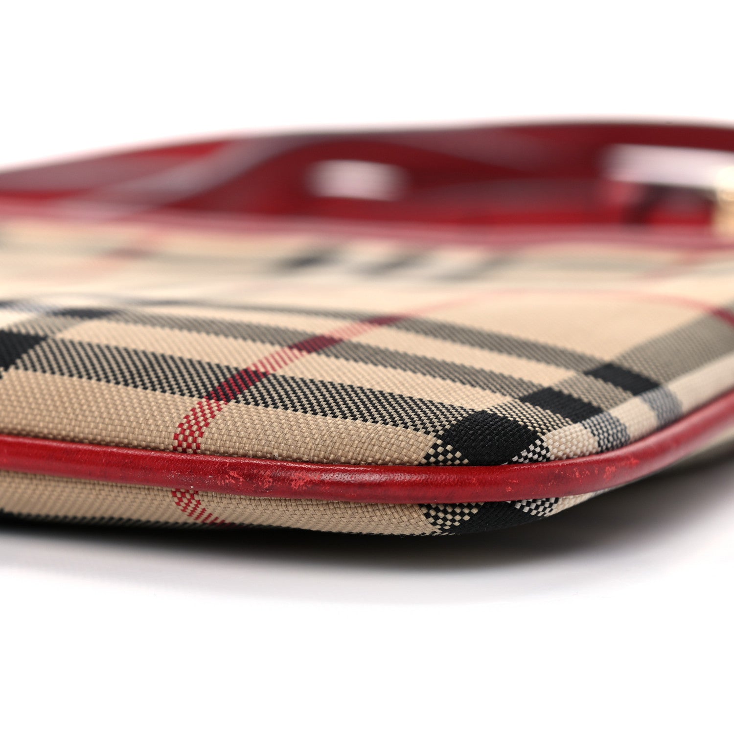 Burberry Horseferry Check Crossbody Clutch Bag Parade Red 8 of 12
