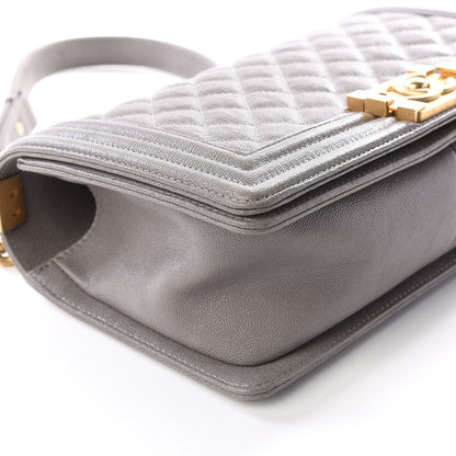 Chanel Caviar Quilted Medium Boy Flap Grey 5 of 12