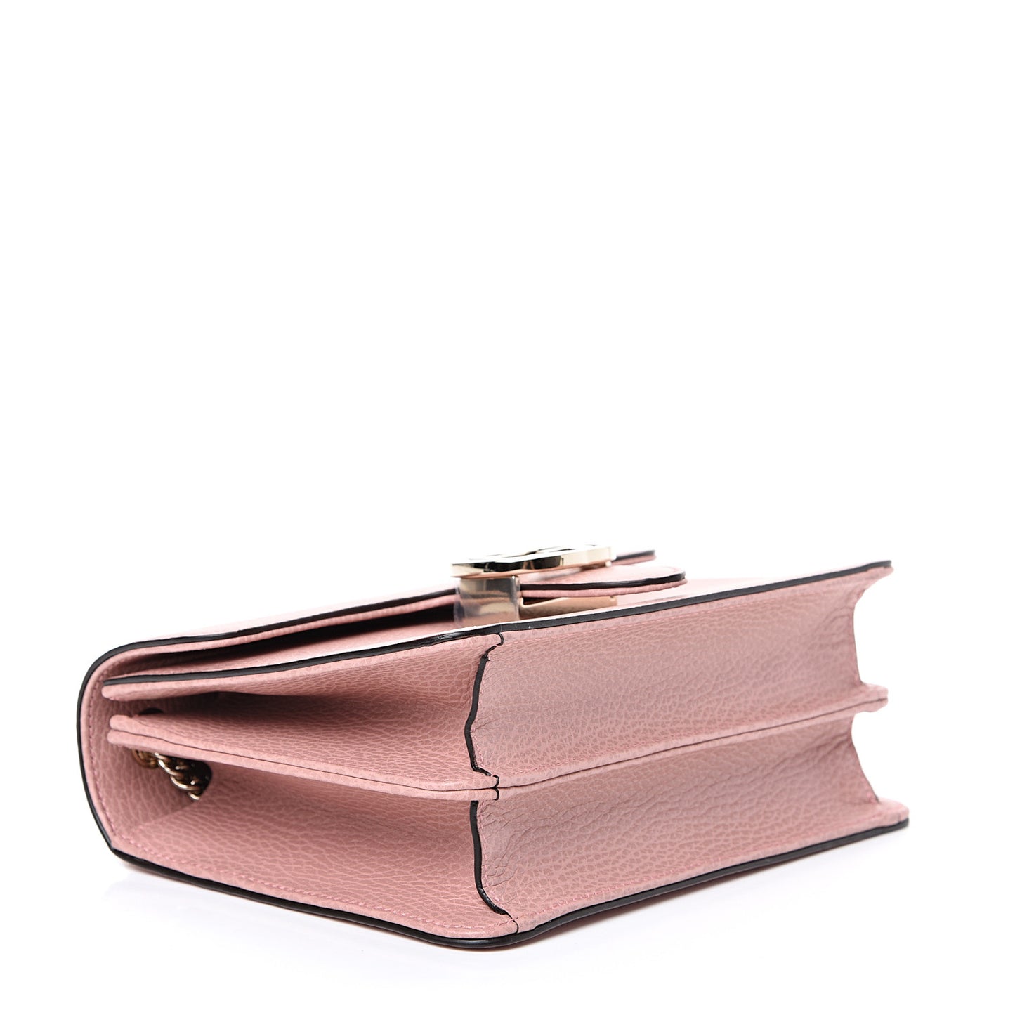 Dollar Calfskin Small Interlocking G Shoulder Bag Soft Pink