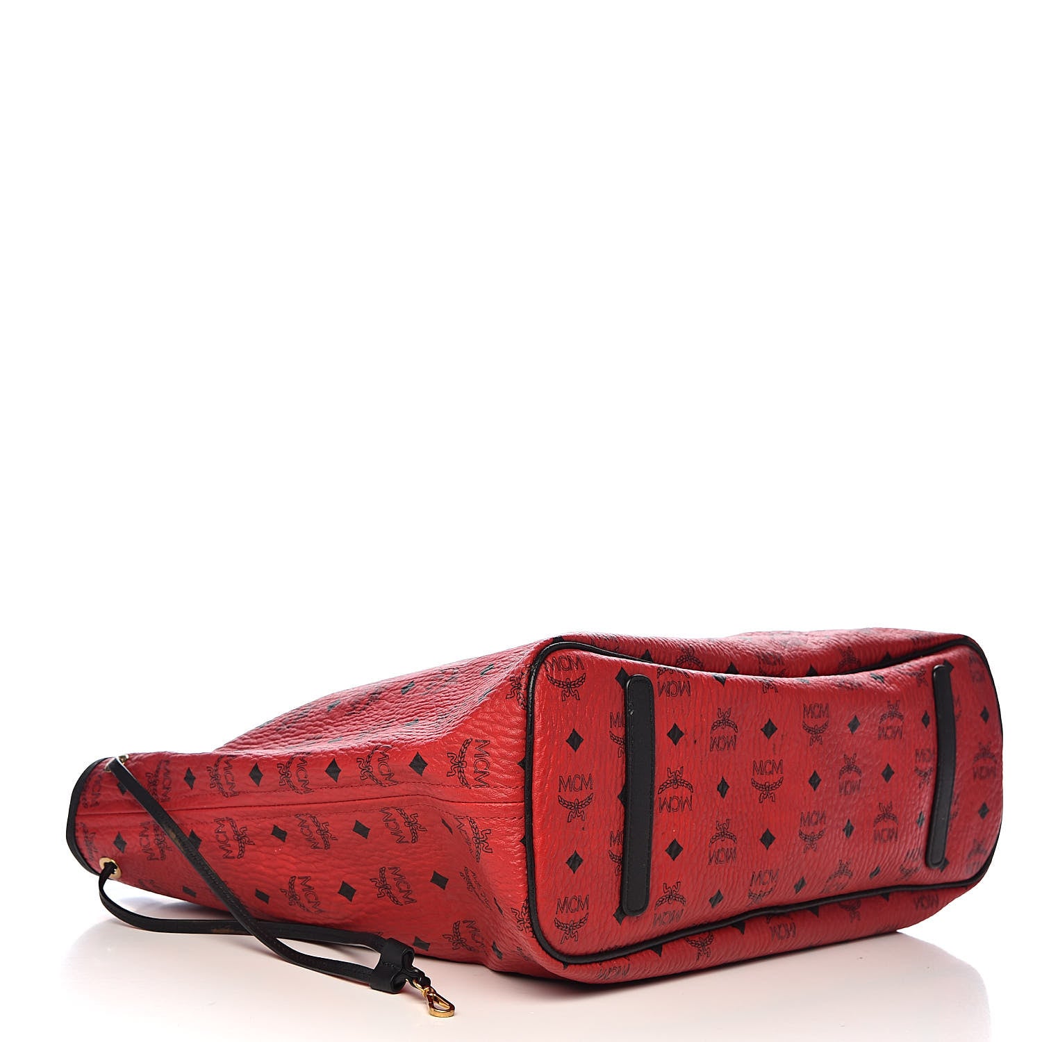 MCM Visetos Large Liz Reversible Shopper Red Black 7 of 23