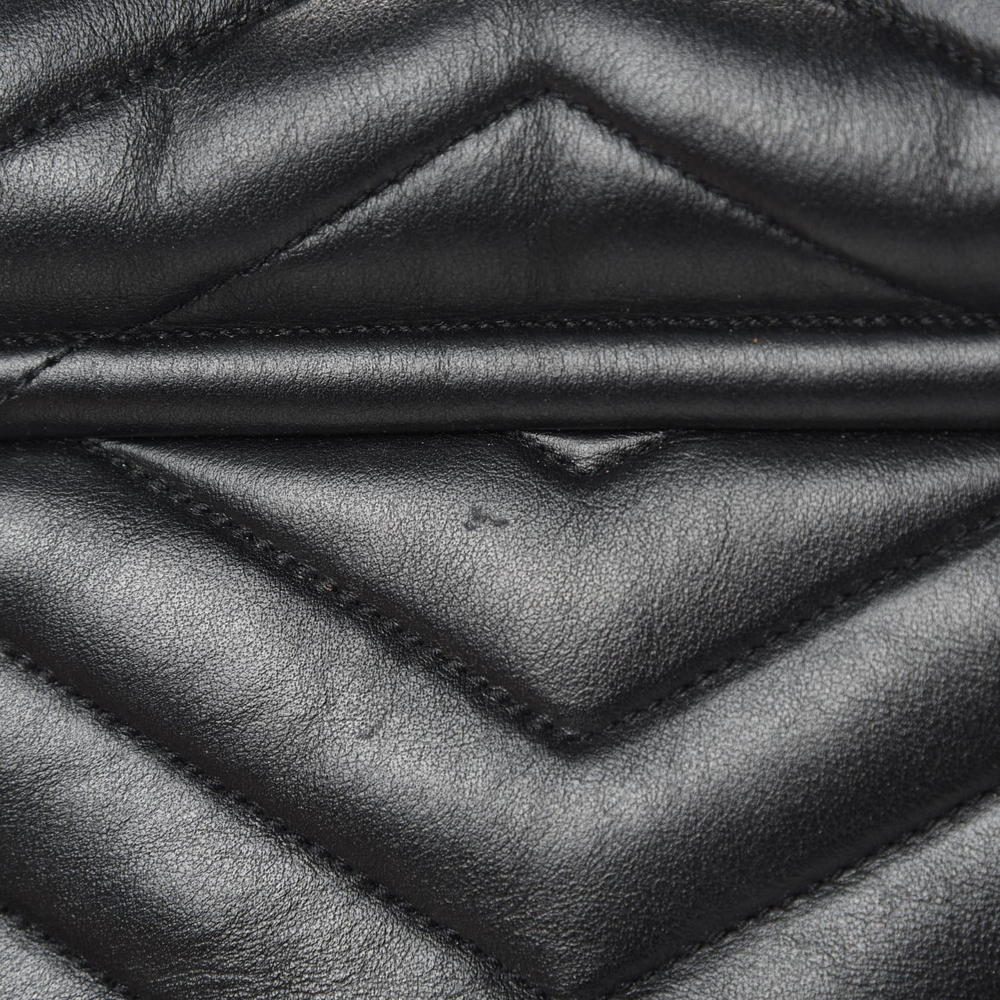 Calfskin Y Quilted Monogram Medium Loulou Chain Satchel Black