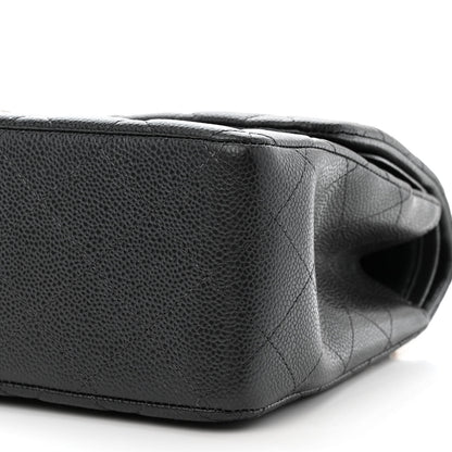 Chanel Caviar Quilted Jumbo Double Flap Dark Grey 10 of 12