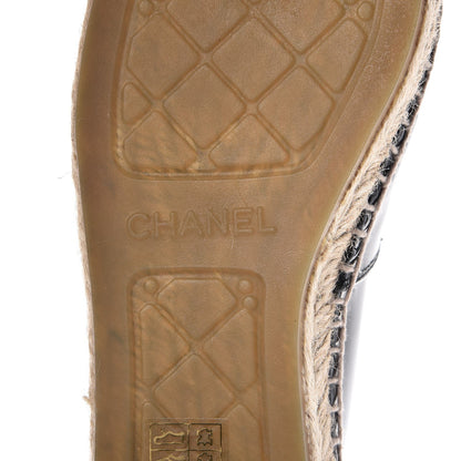 Chanel Patent CC Espadrilles 36 Black 7 of 11