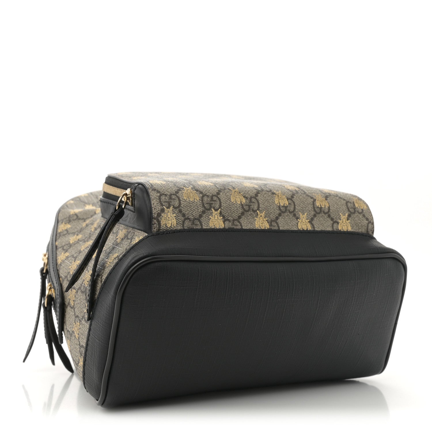 Gucci GG Supreme Monogram Bees Print Small Day Backpack Beige Oro Black 3 of 9