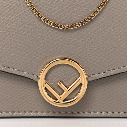 Fendi Vitello Cruise F is Fendi Geometric Flap Wallet on Chain Tortora 9 of 11