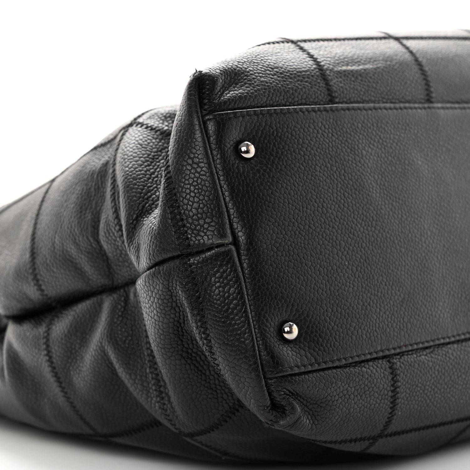 Chanel Caviar Square Stitched Large Tote Black 10 of 13