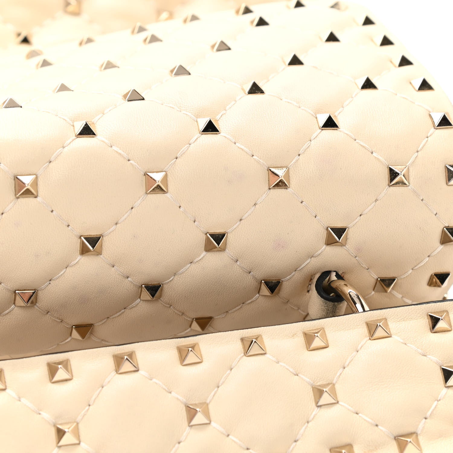 Valentino Garavani Nappa Maxi Rockstud Spike Shoulder Bag Light Ivory 12 of 12