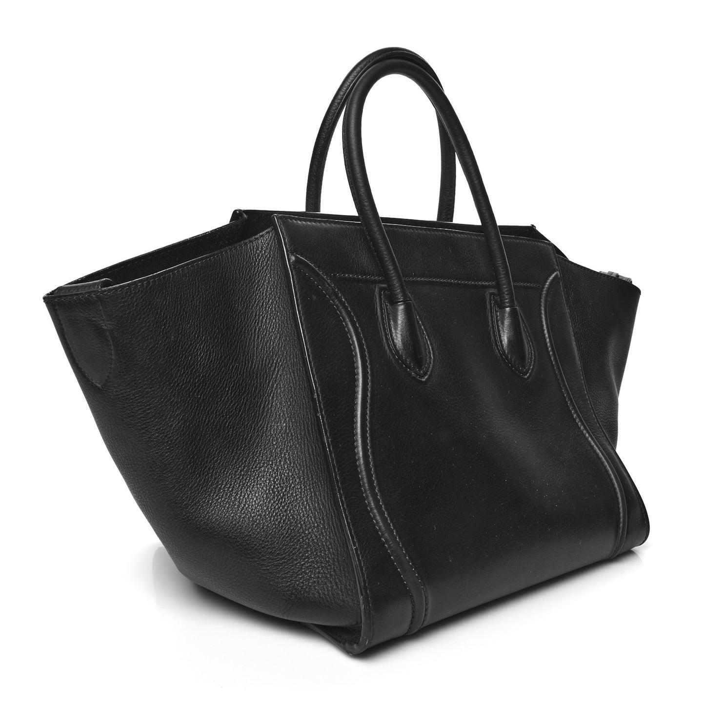 Smooth Calfskin Medium Phantom Luggage Black