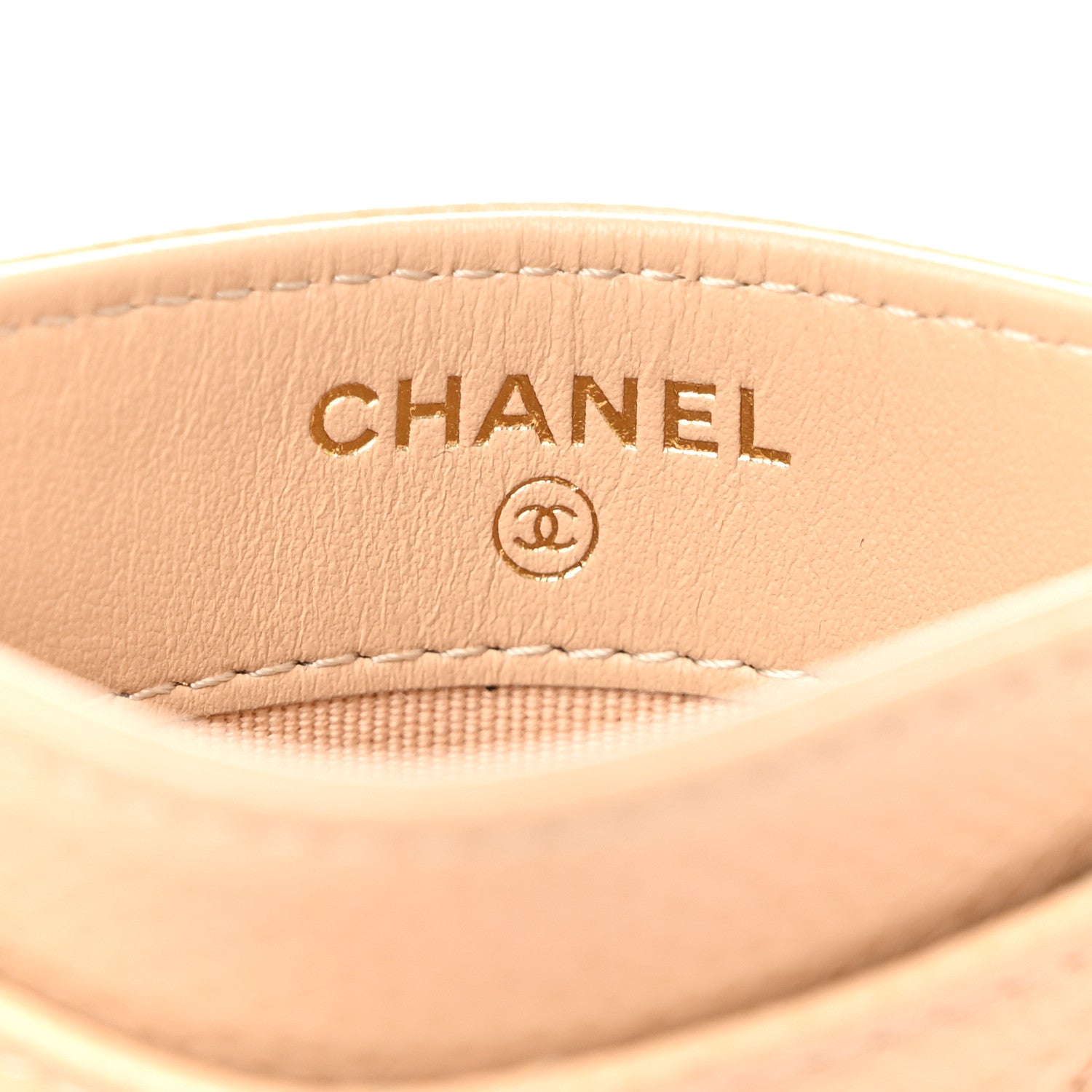 Chanel Caviar Quilted Card Holder Light Beige 6 of 8