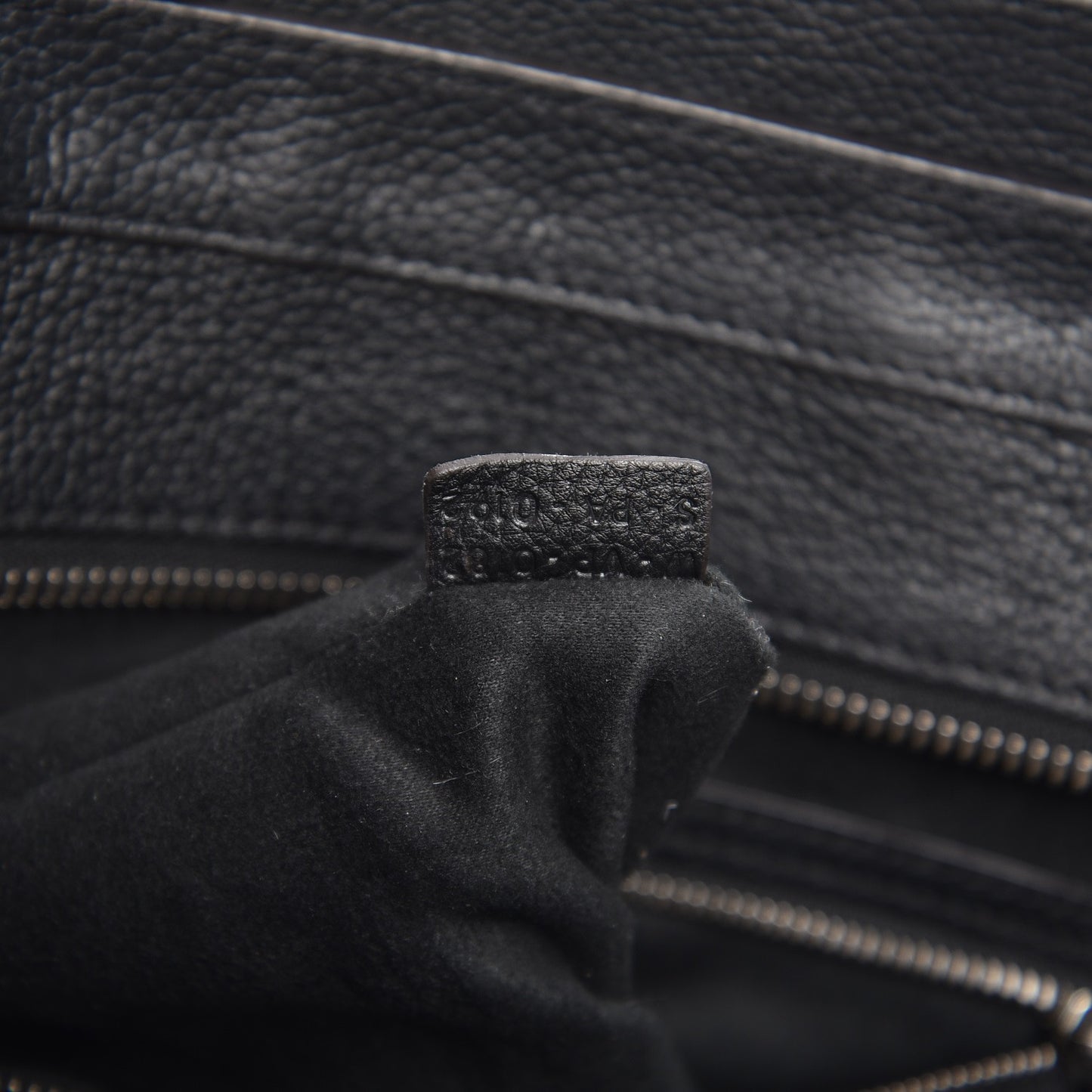 Drummed Calfskin Mini Luggage Black