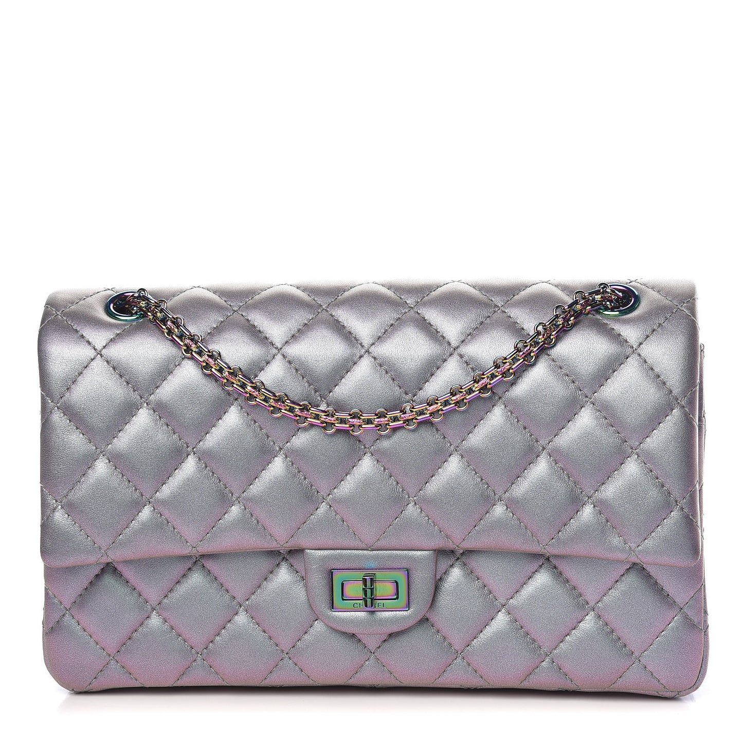 Iridescent Lambskin Quilted 2.55 Reissue 226 Flap Light Purple