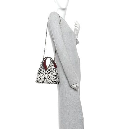 Chanel Pony Hair Printed Chic Lady Small Shopping Tote White Black 2 of 11