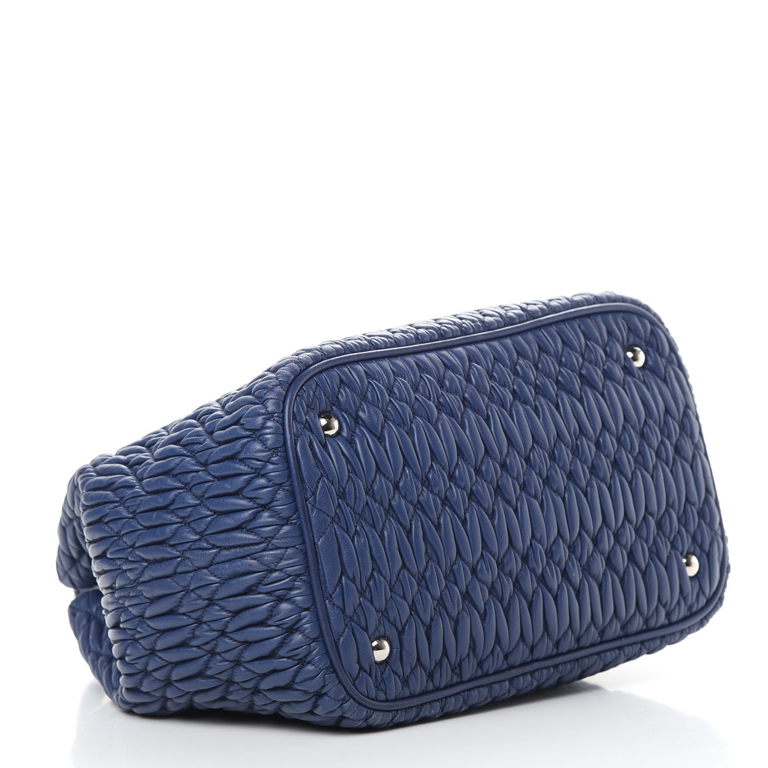 Miu Miu Nappa Matelasse Crystal Tote Inchiostro 4 of 11