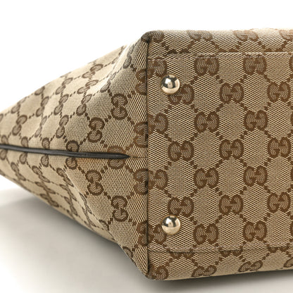 Gucci Monogram Medium New Britt Tote Brown 9 of 12