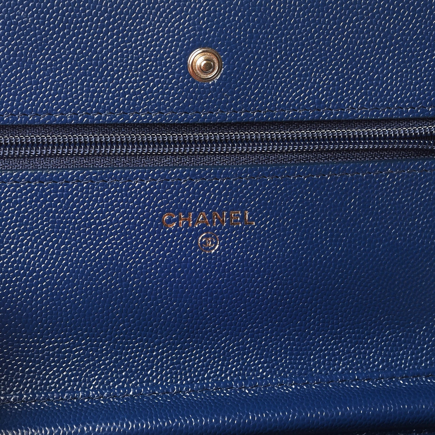 Chanel Caviar Quilted Wallet On Chain WOC Navy Blue 8 of 11
