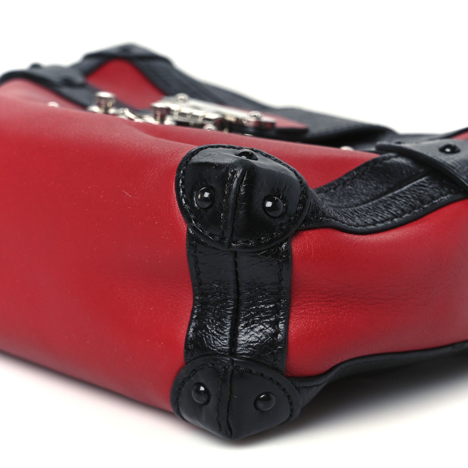 Louis Vuitton Calfskin Petite Malle Soft MM Rouge 9 of 9