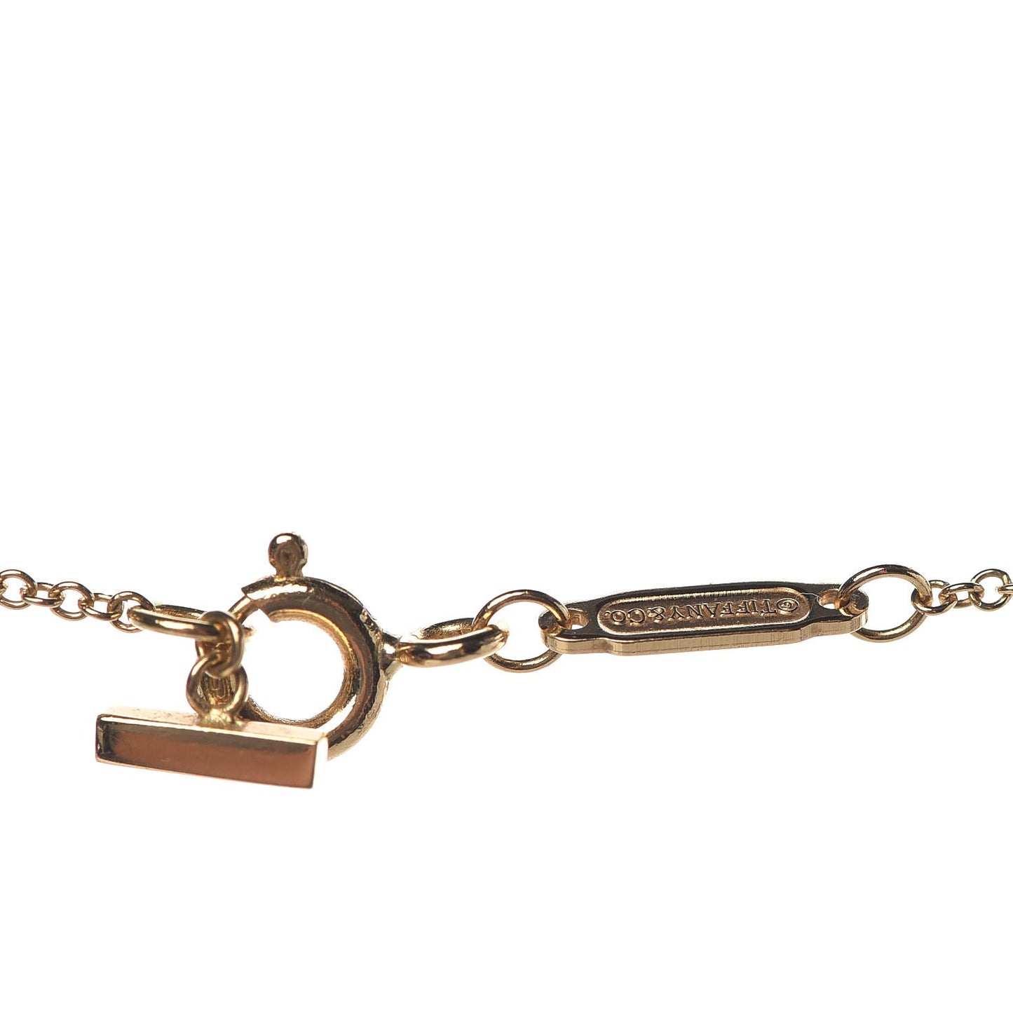 18K Yellow Gold Large T Smile Pendant Necklace