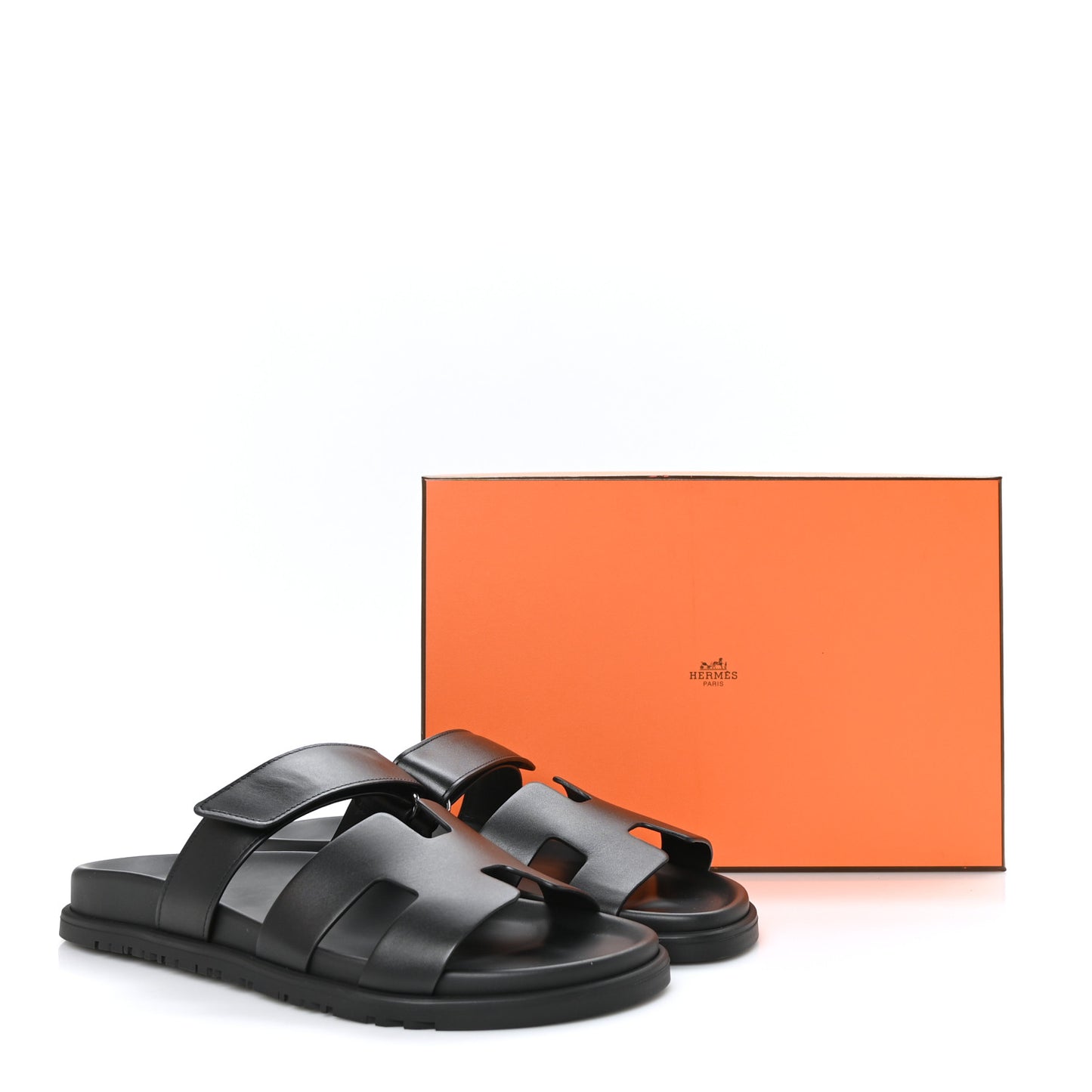 Calfskin Womens Chypre Sandals 40.5 Black