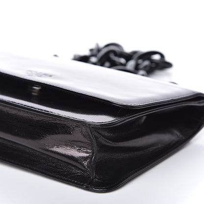 Prada Goatskin Swing Chain Shoulder Bag Black 8 of 12