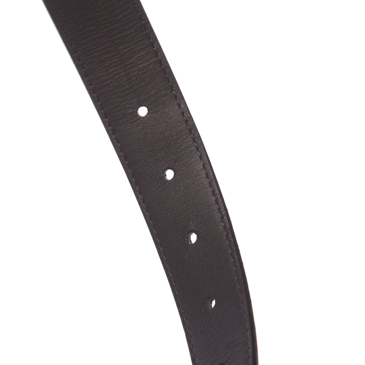 Damier Ebene LV Paris Buckle Belt 80 32 Silver
