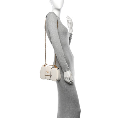 Prada Saffiano Lux Sidonie Small Chain Crossbody Bag White 2 of 10