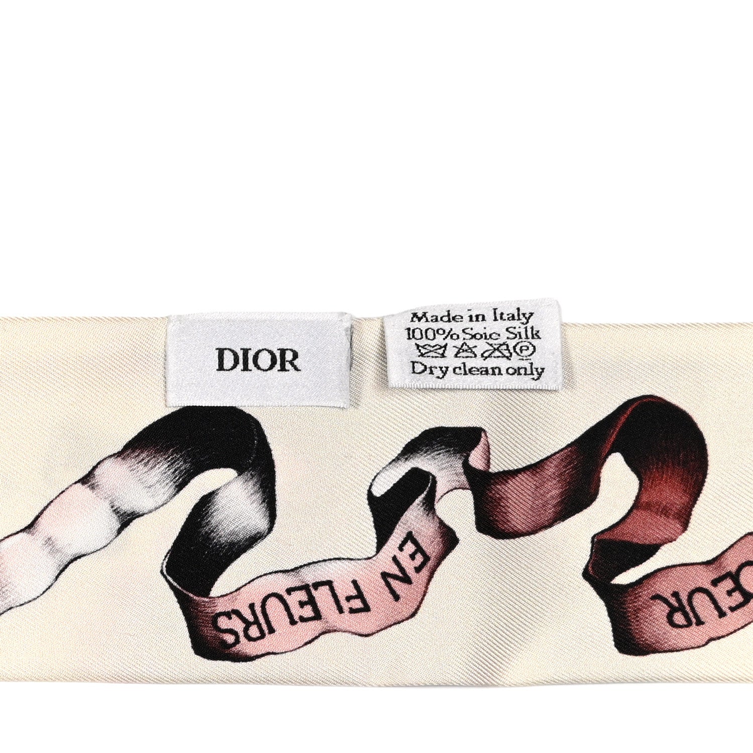 Christian Dior Silk Coeur En Fleur Mitzah Scarf White 3 of 3