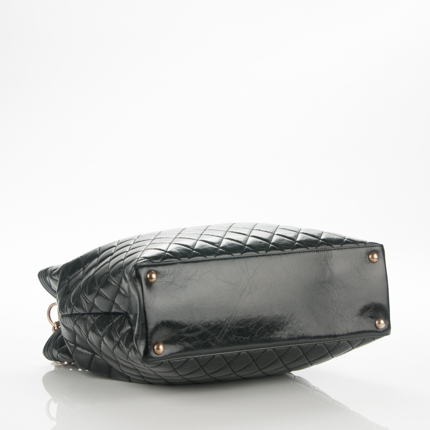 Chanel Glazed Calfskin Quilted Large Boy Tote Black 4 of 7