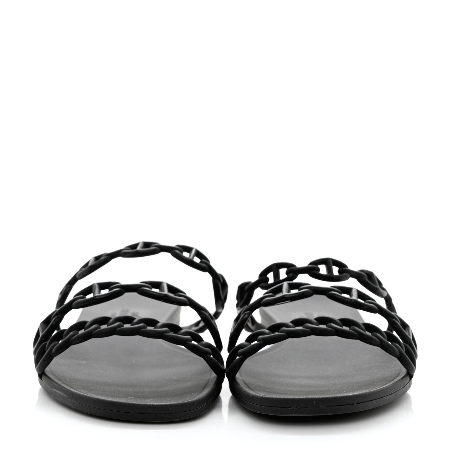 Hermes TPU Rivage Sandals 37 Black 2 of 9