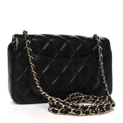Chanel Lambskin Quilted Extra Mini Flap Black 3 of 11