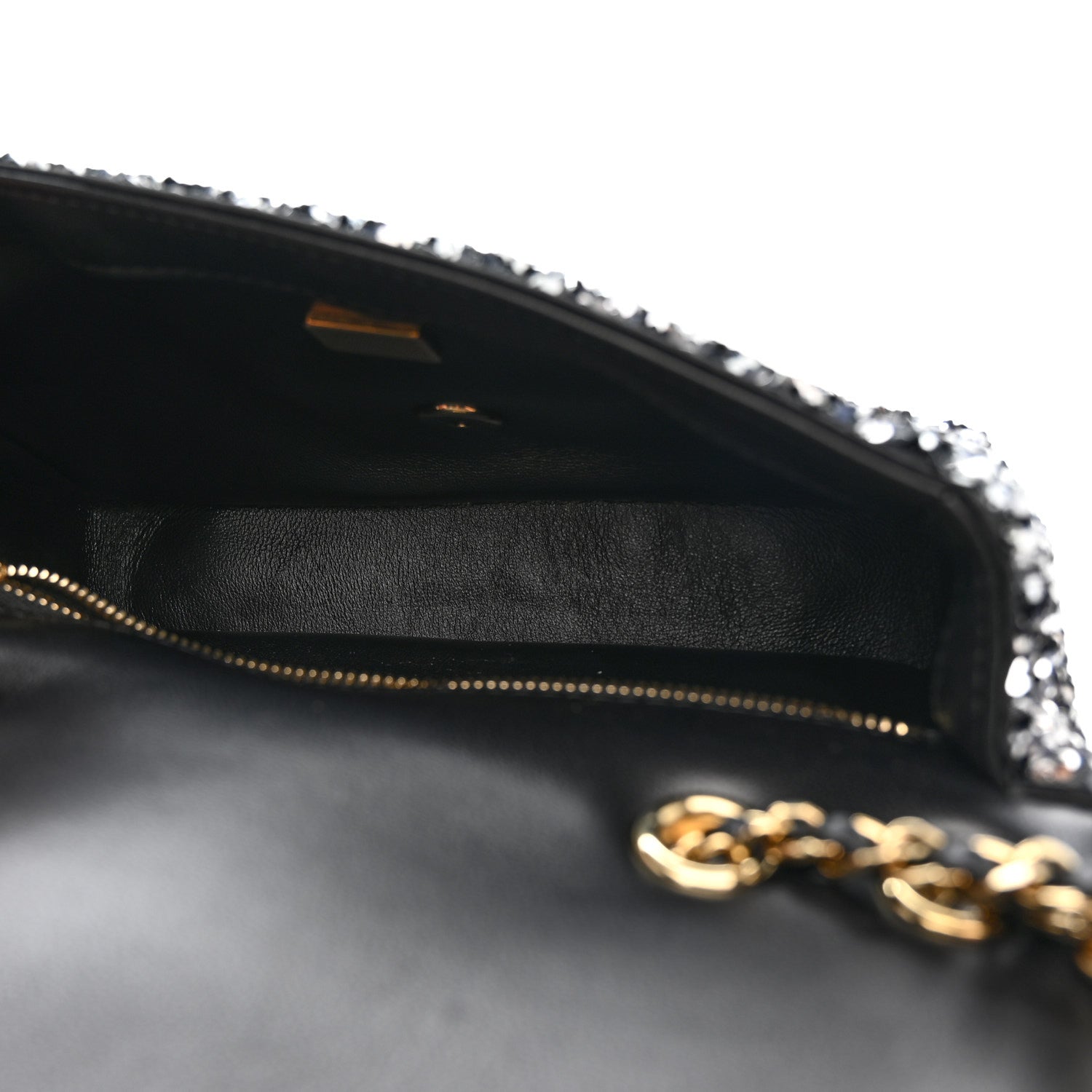 Chanel Sequin Quilted Small Single Flap Black White Grey 5 of 11