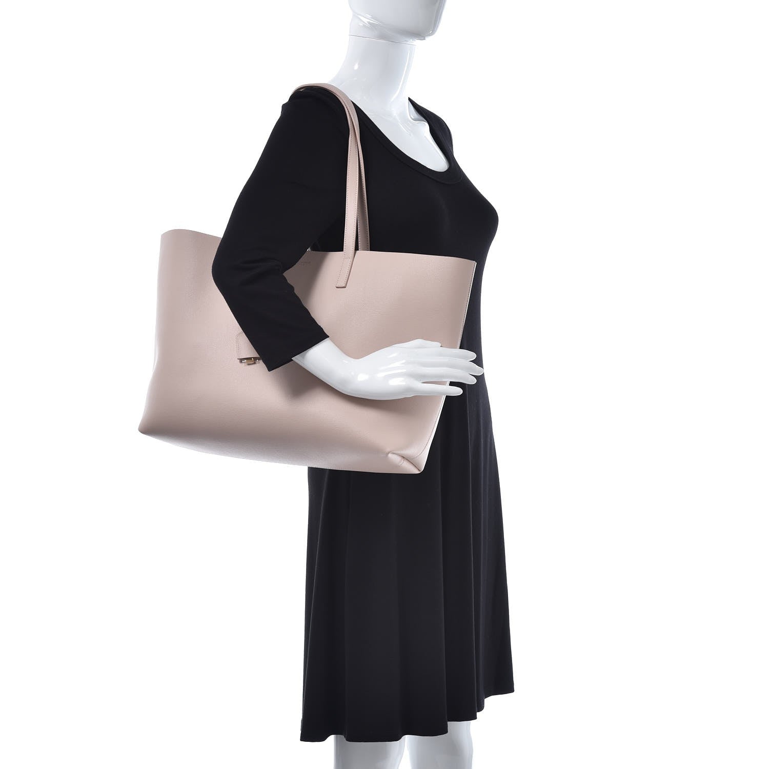 Saint Laurent Calfskin Large Shopping Tote Pale Blush 2 of 7