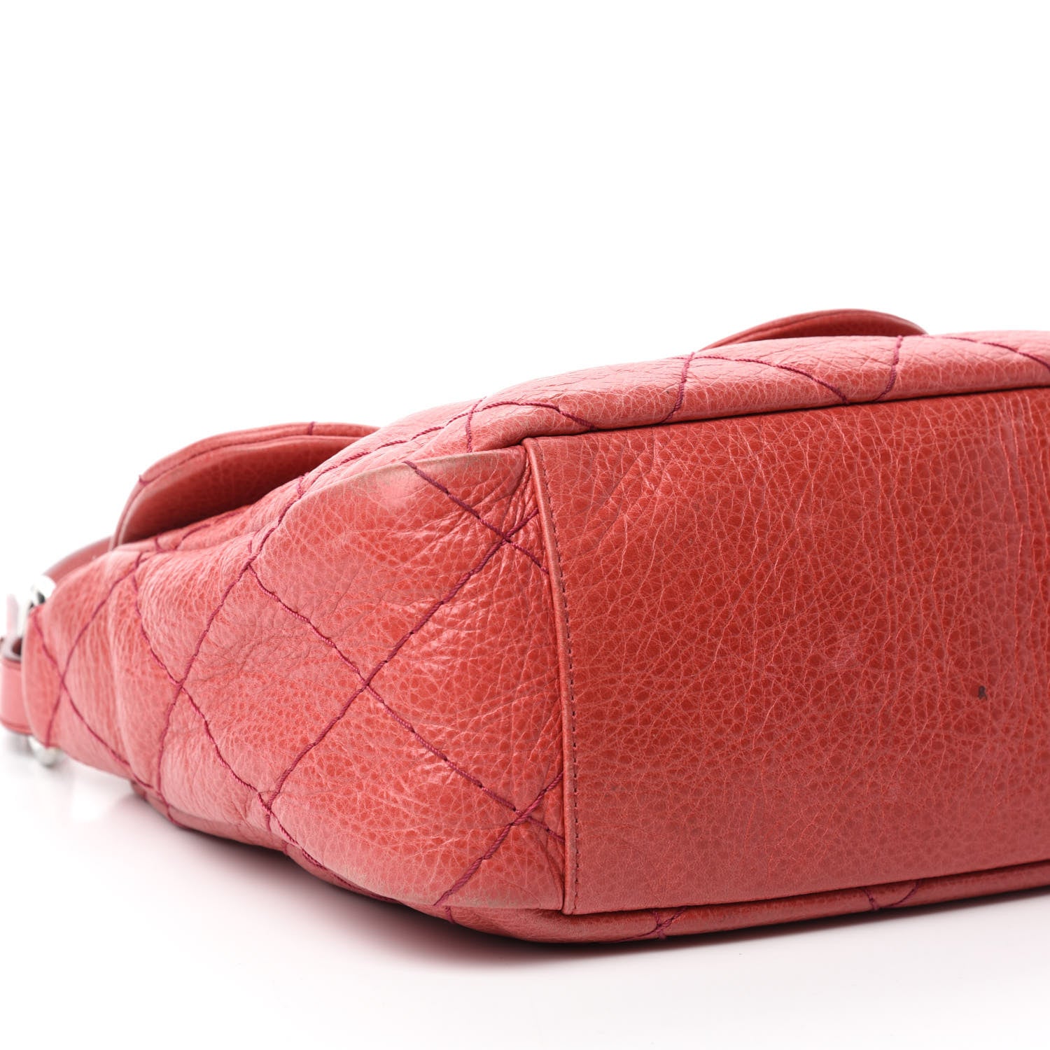 Chanel Glazed Calfskin Stitched On The Road Flap Pink 6 of 13
