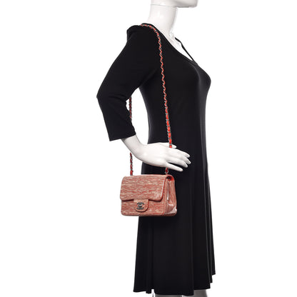 Chanel Patent Calfskin Striped Mini Square Flap Red 2 of 10