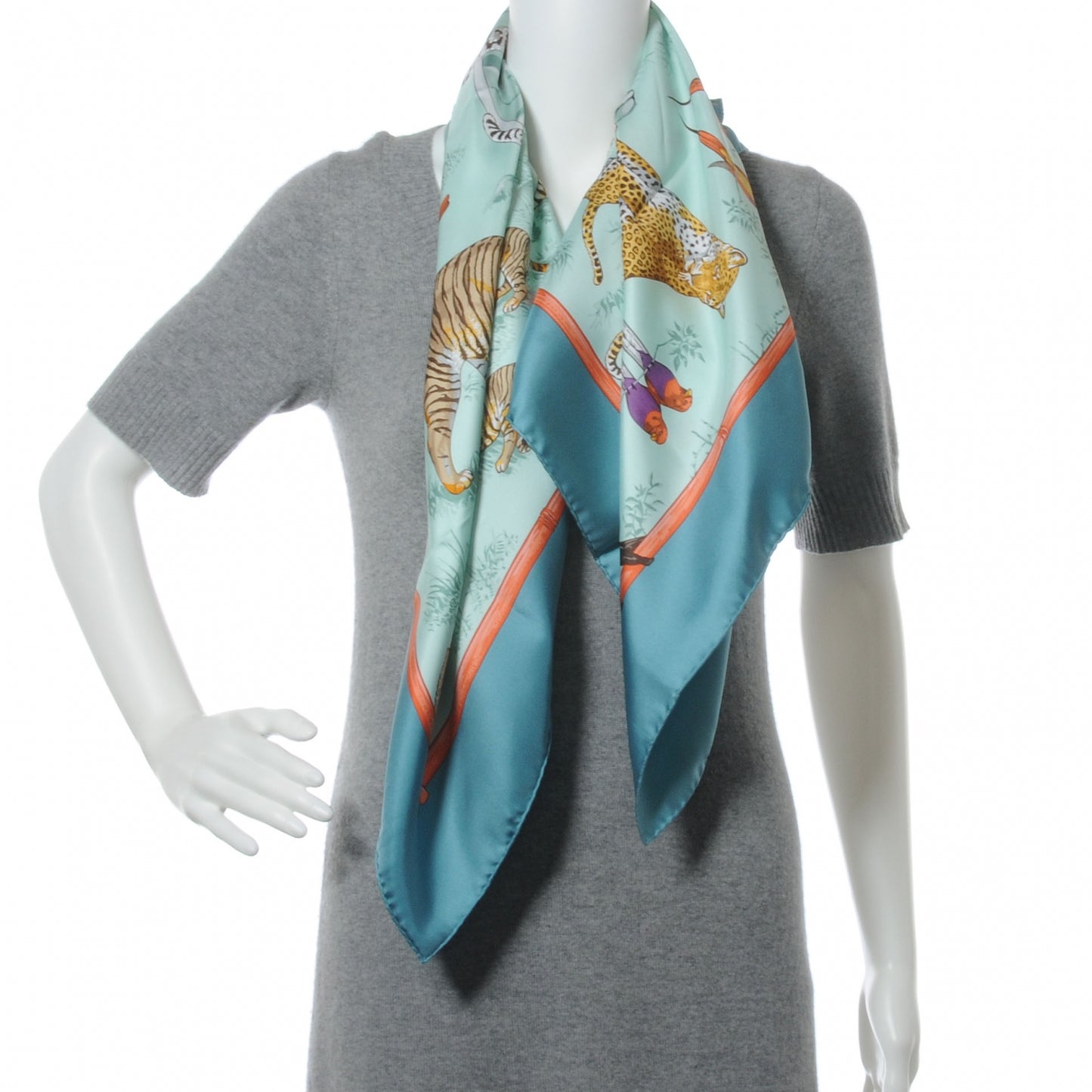 Silk Tendresse Feline Scarf 90