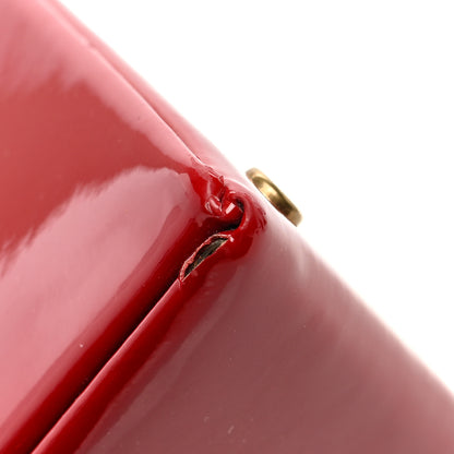 Saint Laurent Patent Pyramid Clutch Rouge 7 of 7