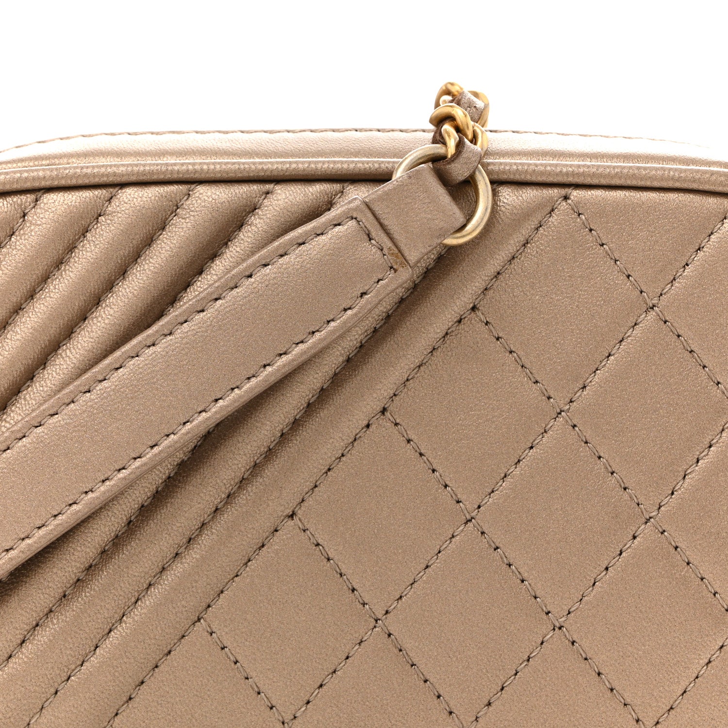 Chanel Metallic Lambskin Mini Coco Boy Camera Case Dark Gold 9 of 15